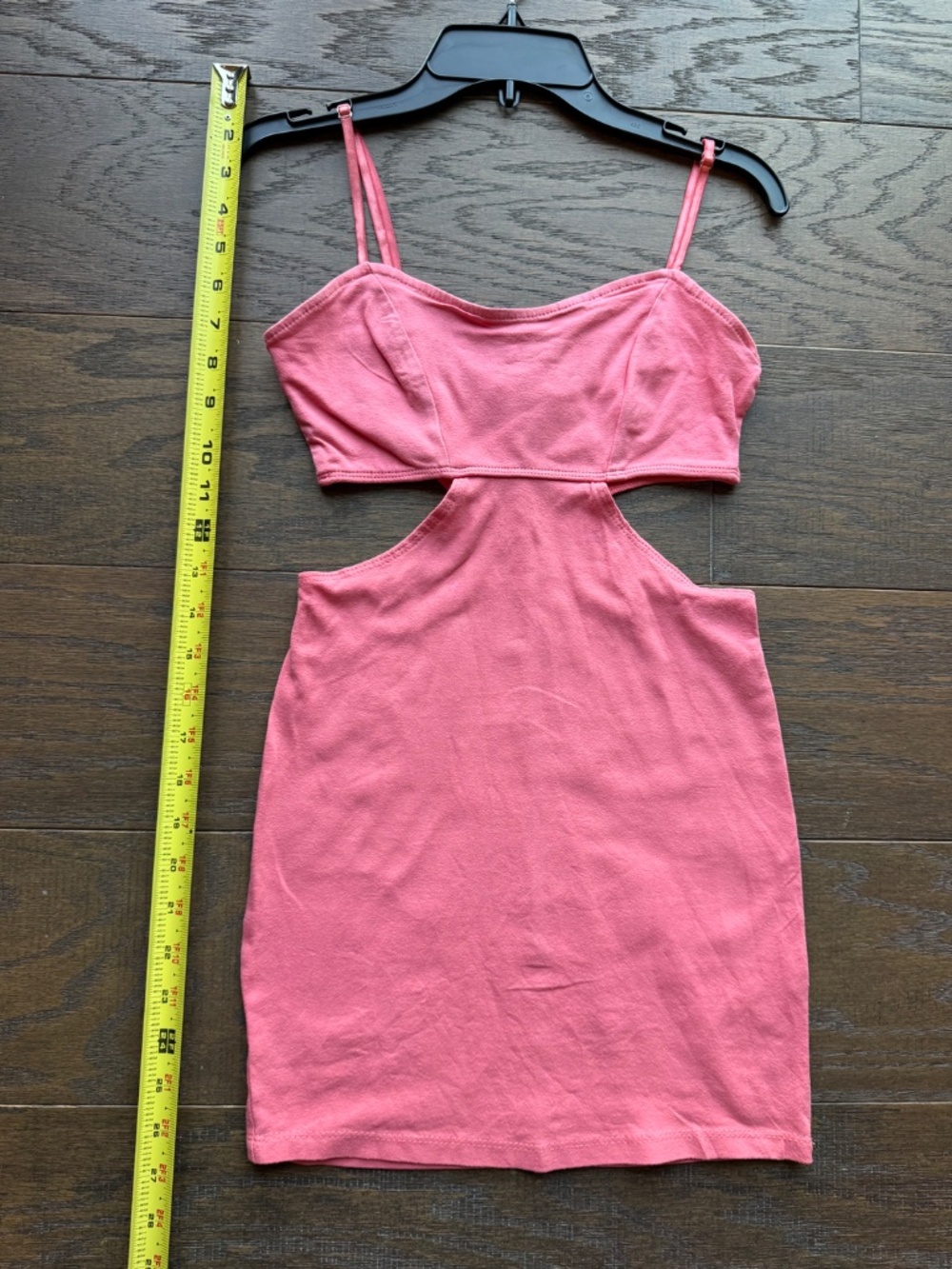 Charlotte Russe Coral Pink Cutout Mini Dress XS Bodycon Summer Dress